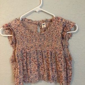 cute floral print crop top